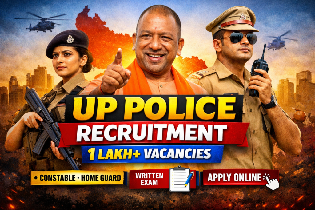 UP Police New Vacancy 2026, UP Police Recruitment 2026, UP Constable Vacancy 2026, UP Home Guard Recruitment 2026, UPPRPB Vacancy 2026, Yogi Adityanath Announcement