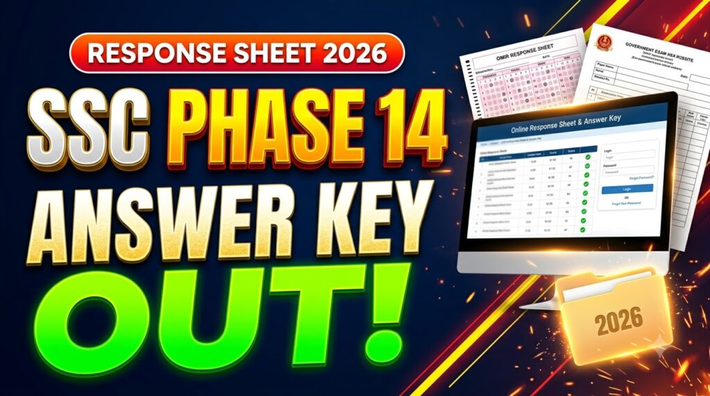 SSC Selection Phase 14 Answer Key 2026, SSC Phase 14 Answer Key, SSC Selection Post Phase XIV Answer Key, SSC Phase 14 Response Sheet 2026, SSC Answer Key Download, SSC Phase 14 Objection Date, SSC Selection Post Exam 2026, SSC Phase 14 Result 2026