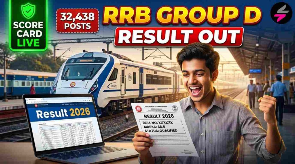RRB Group D Result Out 202607011222 70kb