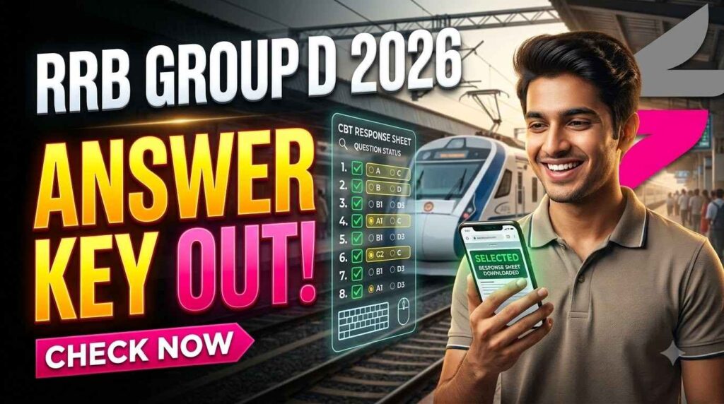 RRB Group D Answer Key 2026, Railway Group D Answer Key 2026, RRB Group D CBT-I Answer Key 2026, RRB Group D Response Sheet 2026, Railway Group D Response Sheet 2026, RRB Group D Question Paper 2026, RRB Group D Answer Key Download, RRB Group D Objection 2026, Railway Group D CBT Answer Key 2026, RRB Group D Result 2026, RRB Group D CEN 09/2025, Railway Group D 22195 Vacancy 2026