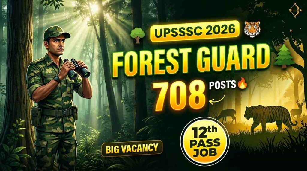 UPSSSC Forest Guard Recruitment 2026, wildlife guard vacancy 2026, forest guard bharti 2026, free job alert, sarkari job, sarkari result