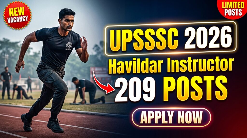 upsssc havildar instructor recruitment 2026, upsssc vacancy 2026, havildar instructor apply online, sarkari job, free job alert