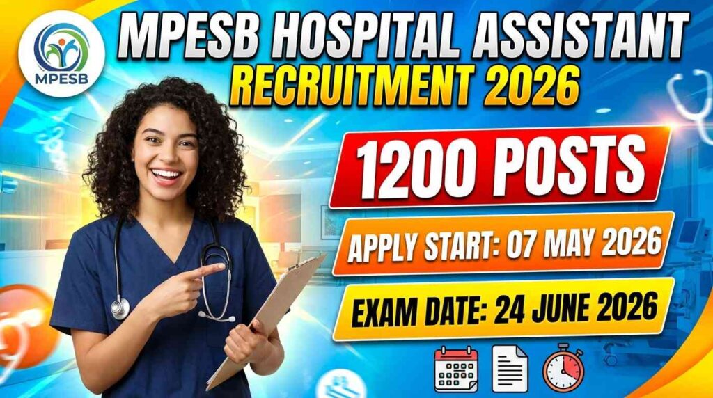 UPESB Hospital Assistant Exam, MPESB Hospital Assistant, Apply Online, MPESB Recruitment 2026, Hospital Assistant Jobs 2026