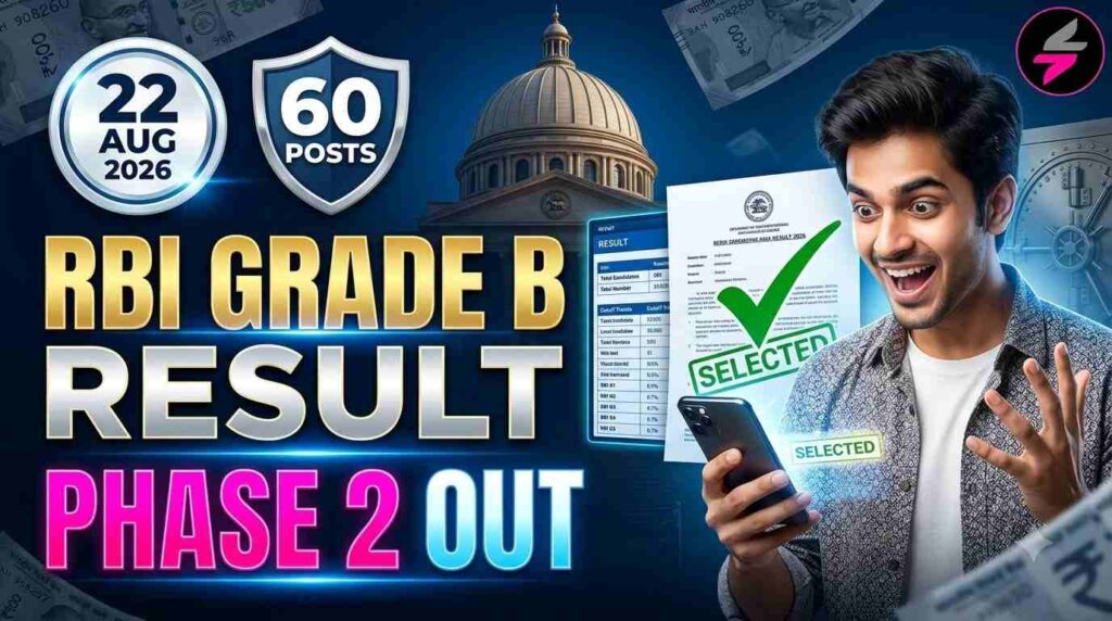 RBI Grade B result announced 202608221430 80kb