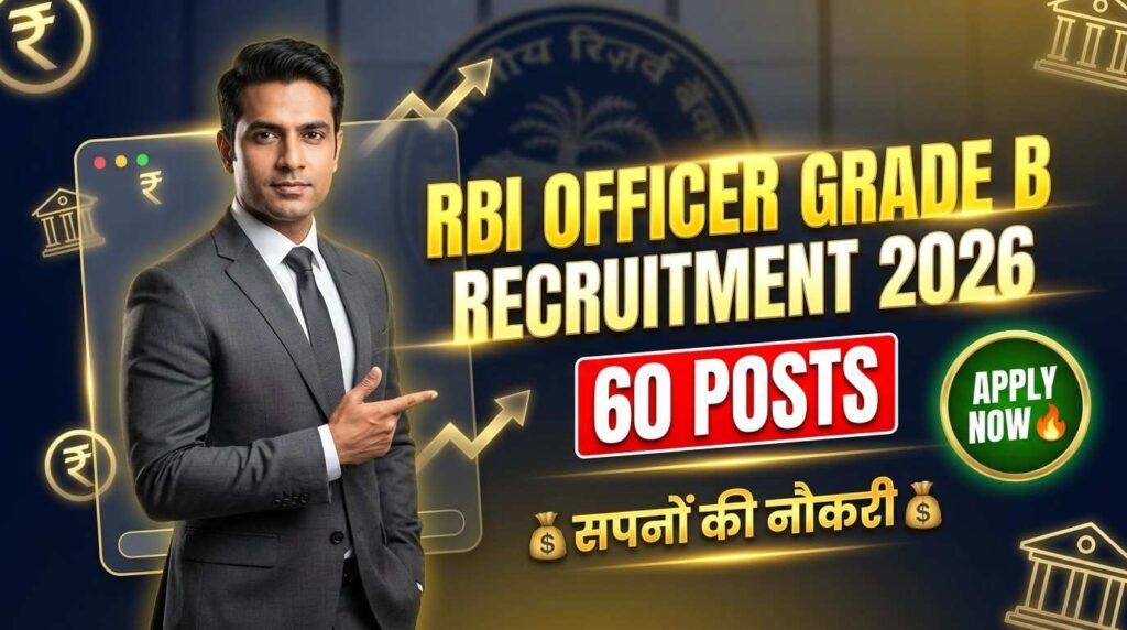 RBI Grade B Recruitment 2026, RBI Officer Grade B Apply Online 2026, RBI Grade B Exam Date 2026, RBI Grade B Eligibility 2026, RBI Vacancy 2026, RBI Officer Salary 2026