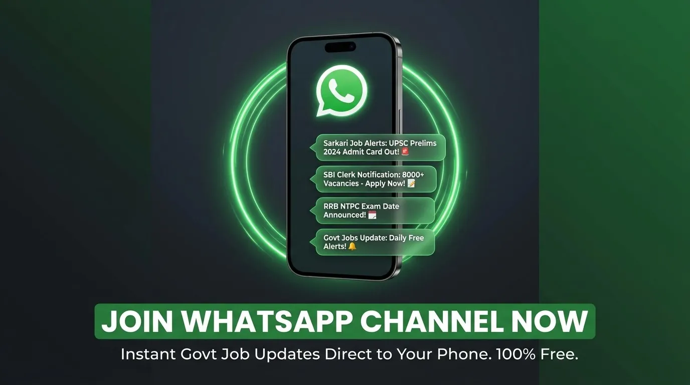 Join WhatsApp Channel for Sarkari Job Alert and Govt Exam Updates