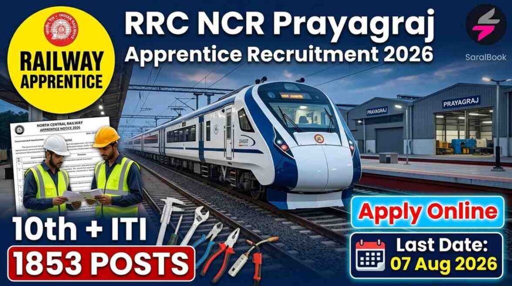 RRC NCR Prayagraj Apprentice Recruitment 2026, Railway Apprentice Recruitment 2026, RRC NCR Apprentice Online Form 2026, Railway Apprentice Vacancy 2026, Railway Jobs 2026