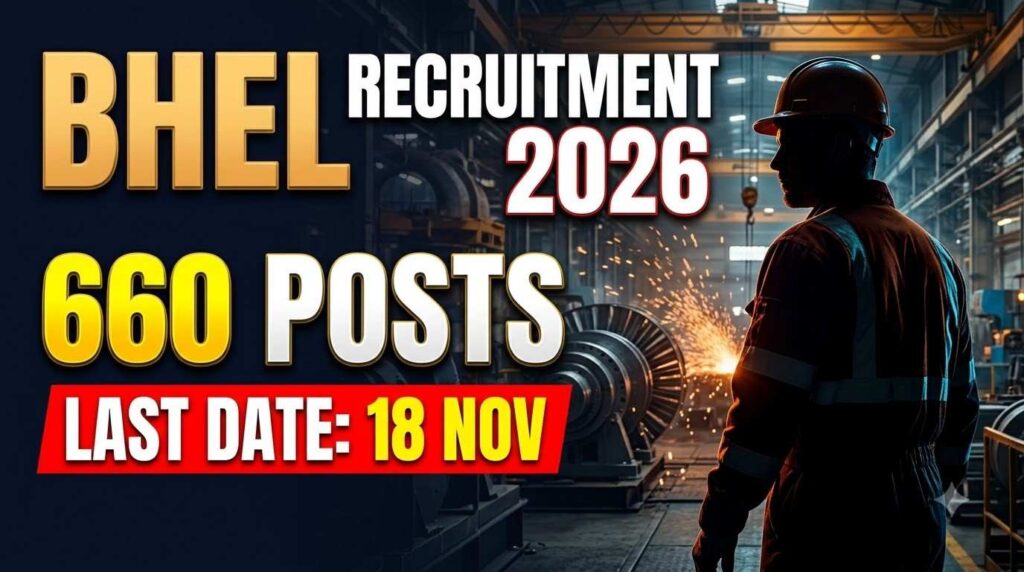BHEL Artisan Recruitment 2026, BHEL Artisan Online Form 2026, BHEL 660 Vacancy 2026, BHEL Artisan Grade-IV Eligibility, BHEL ITI Recruitment 2026, BHEL Fitter Vacancy, BHEL Welder Vacancy