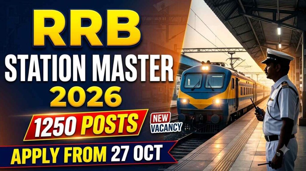 Railway RRB Station Master Recruitment 2026, RRB Station Master Online Form 2026, Railway Station Master Vacancy 2026, RRB Recruitment 2026, RRB CEN 08/2026, Railway Jobs 2026, RRB Station Master Eligibility, RRB Official Website