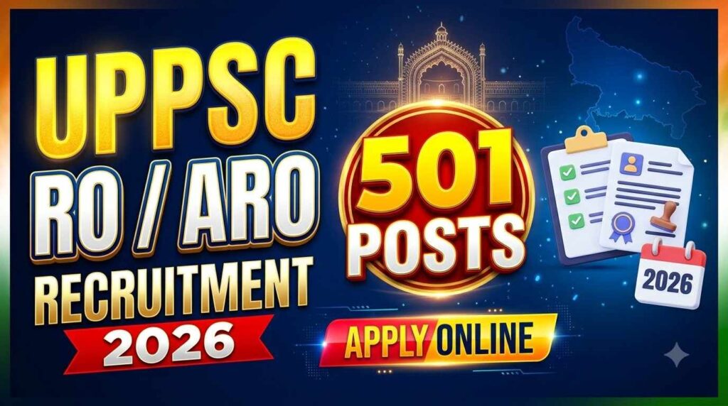 Uttar Pradesh Public Service Commission (UPPSC) UPPSC RO / ARO Recruitment 2026 – Apply Online for 501 Posts